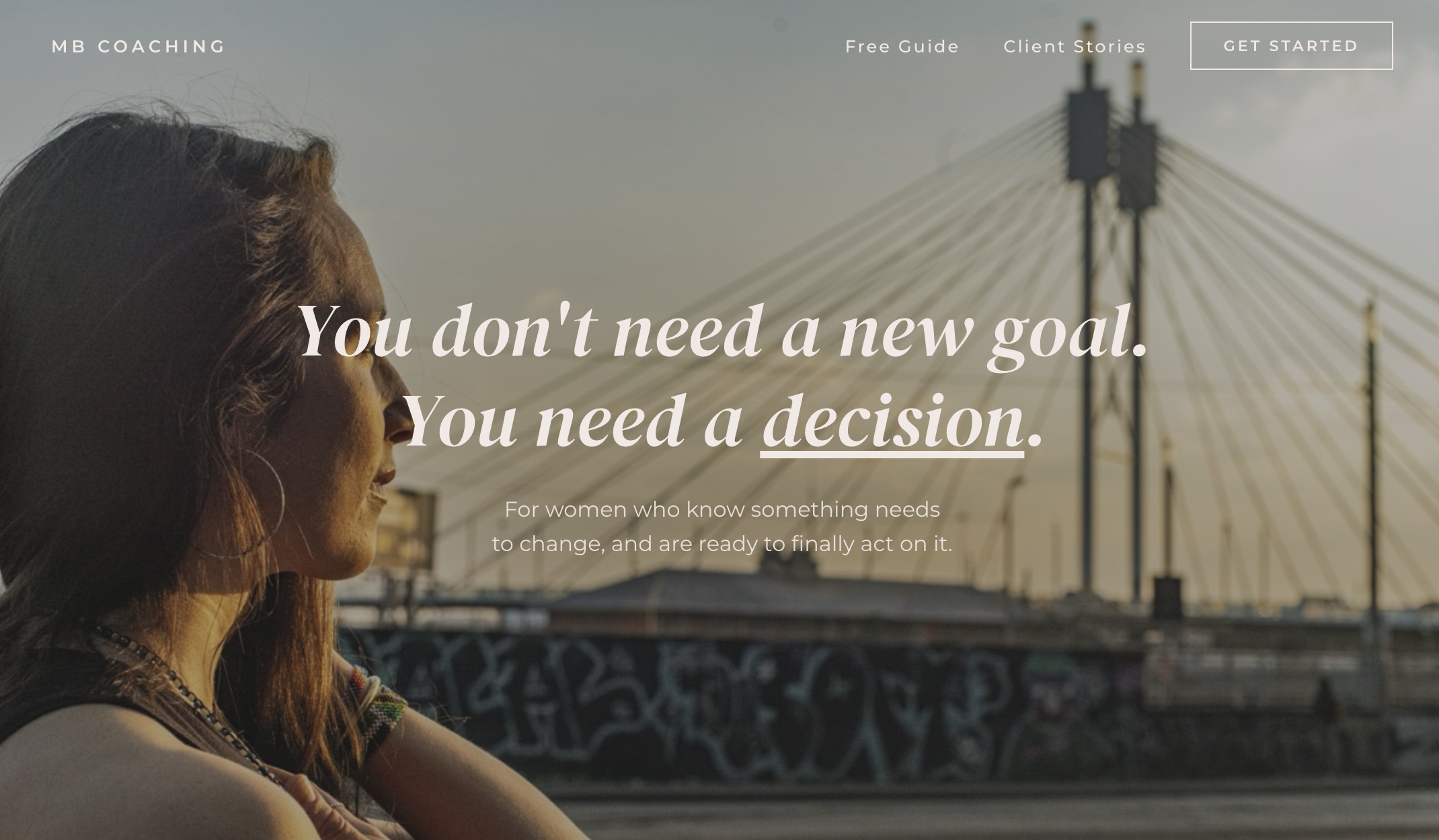 Maren's website hero